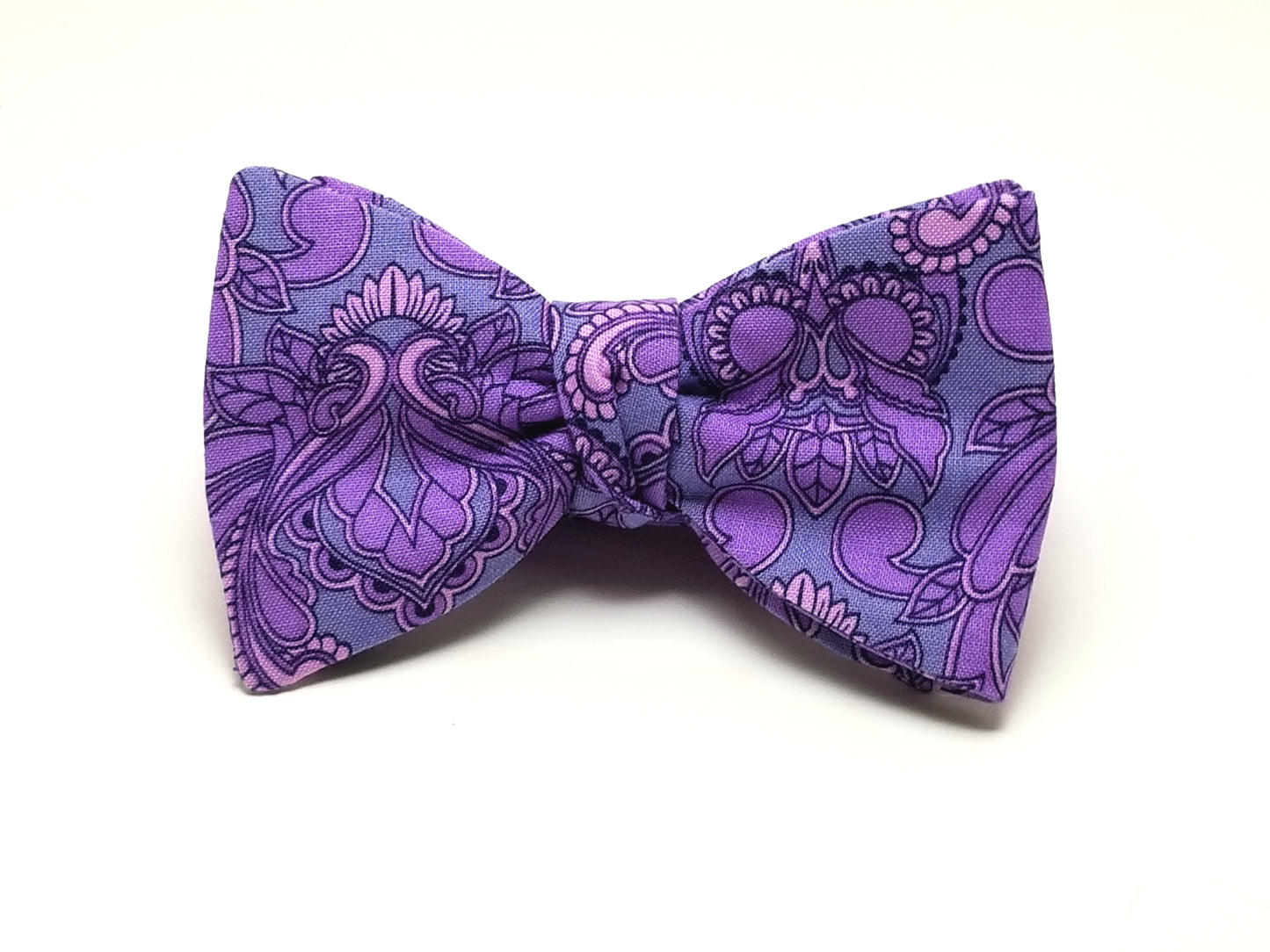 Paisley Purple Rolled Edge Pocket Square