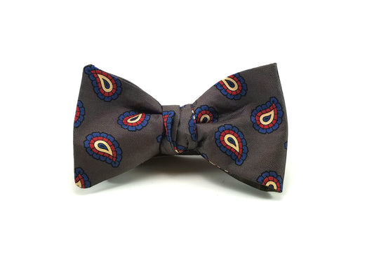 Blaunka Brown Paisley Bow Tie