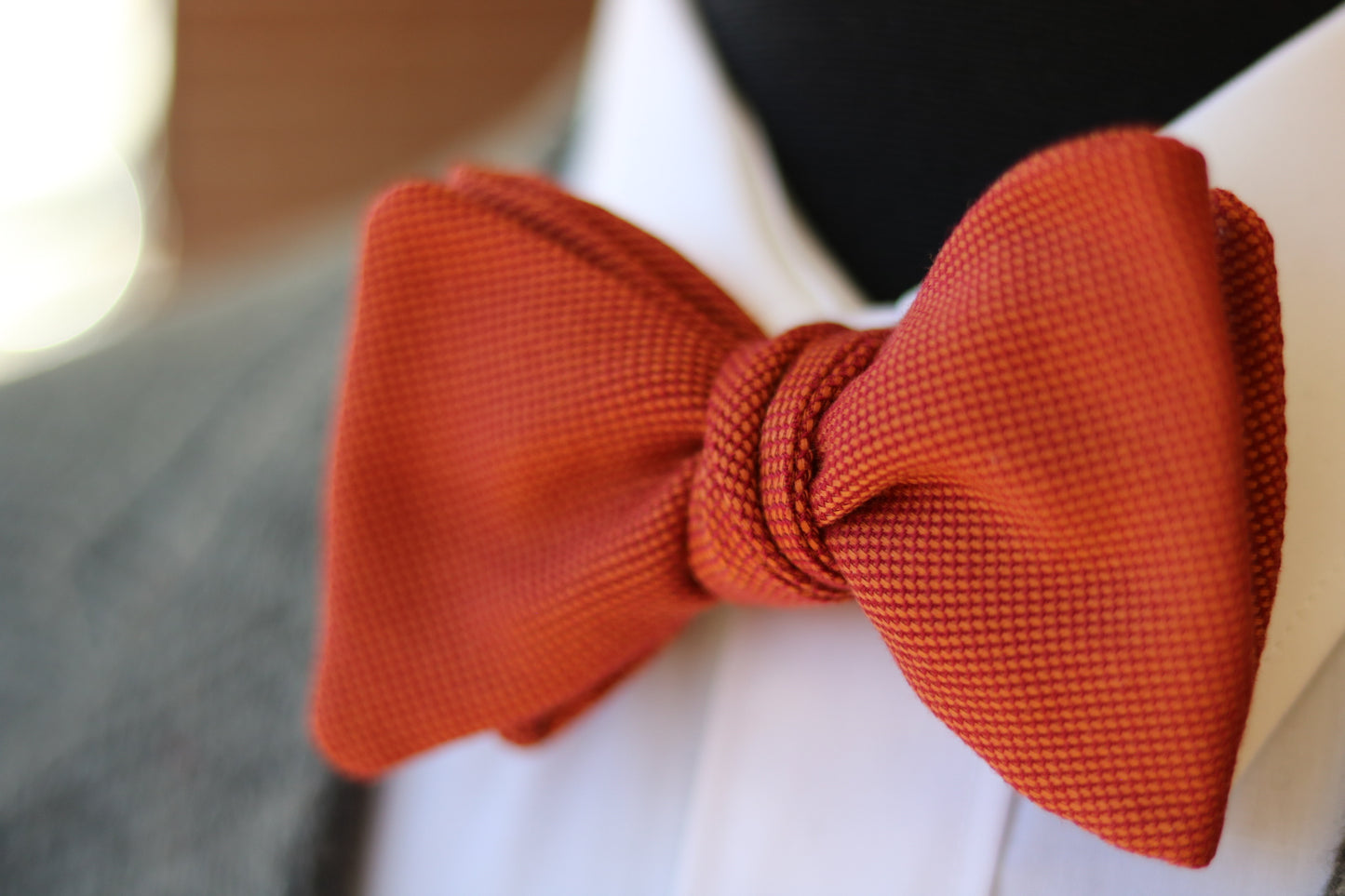 Winter's Orange Butterfly Bow Tie