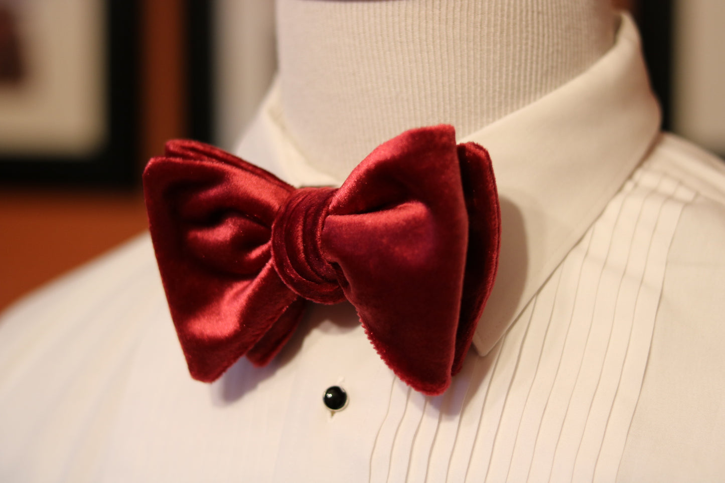 The Winston Grand Velvet Burgundy Butterfly