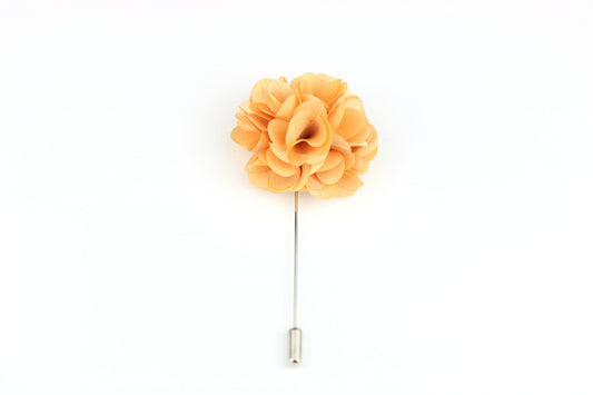 Soft Sun Satin Blend Flower Lapel Pin