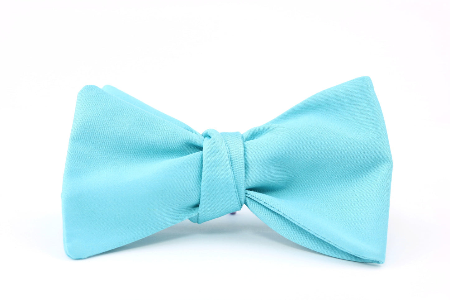 Aqua Pima Butterfly Bow Tie