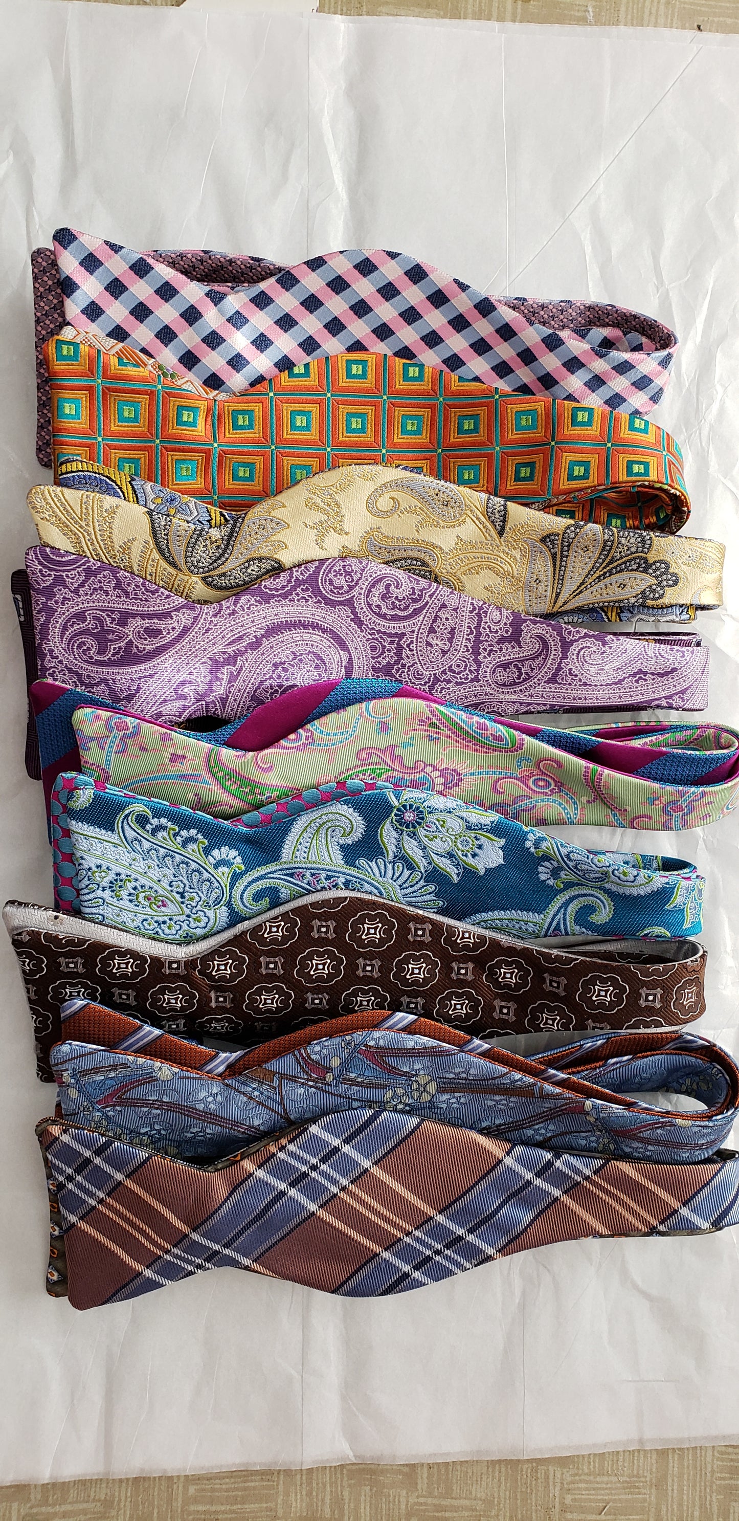 9 Silk Reversible Butterfly Bow Tie Conversions