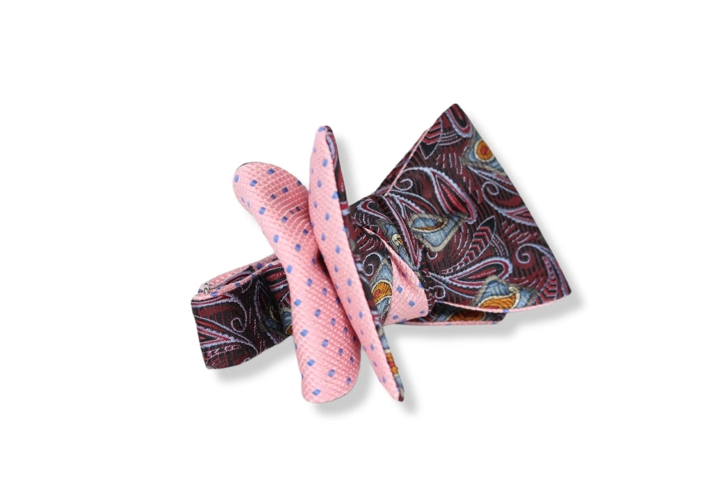 Arminta Reversible Woven Silk Butterfly Bow Tie