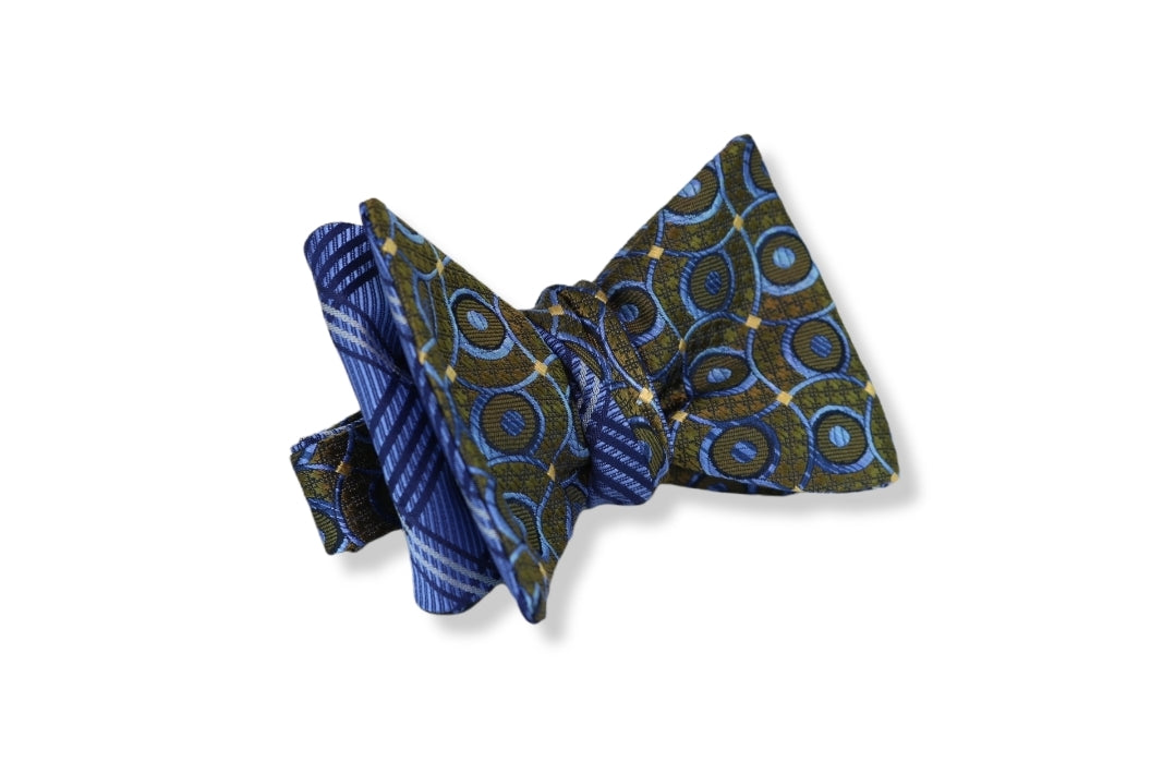 Cosena Reversible Woven Silk Butterfly Bow Tie