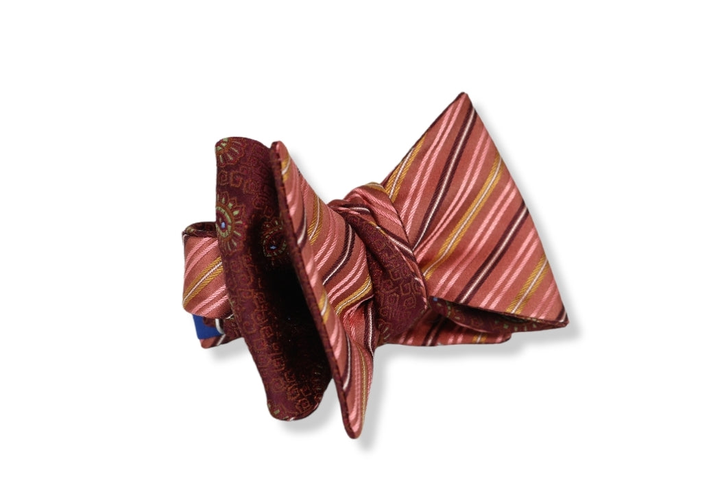 Grander Reversible Woven Silk Butterfly Bow Tie