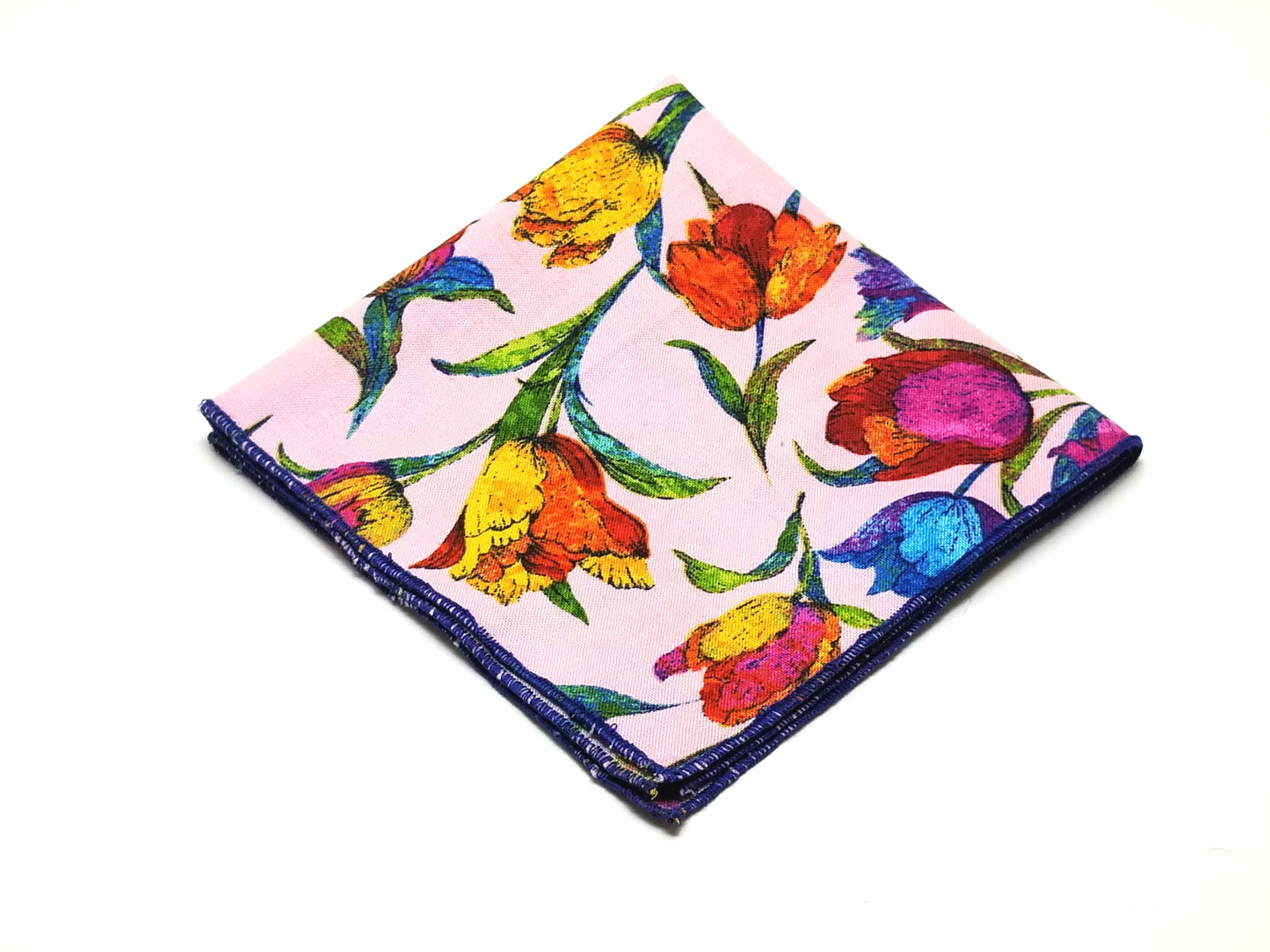 Dasan Floral Rolled Edge Pocket Square