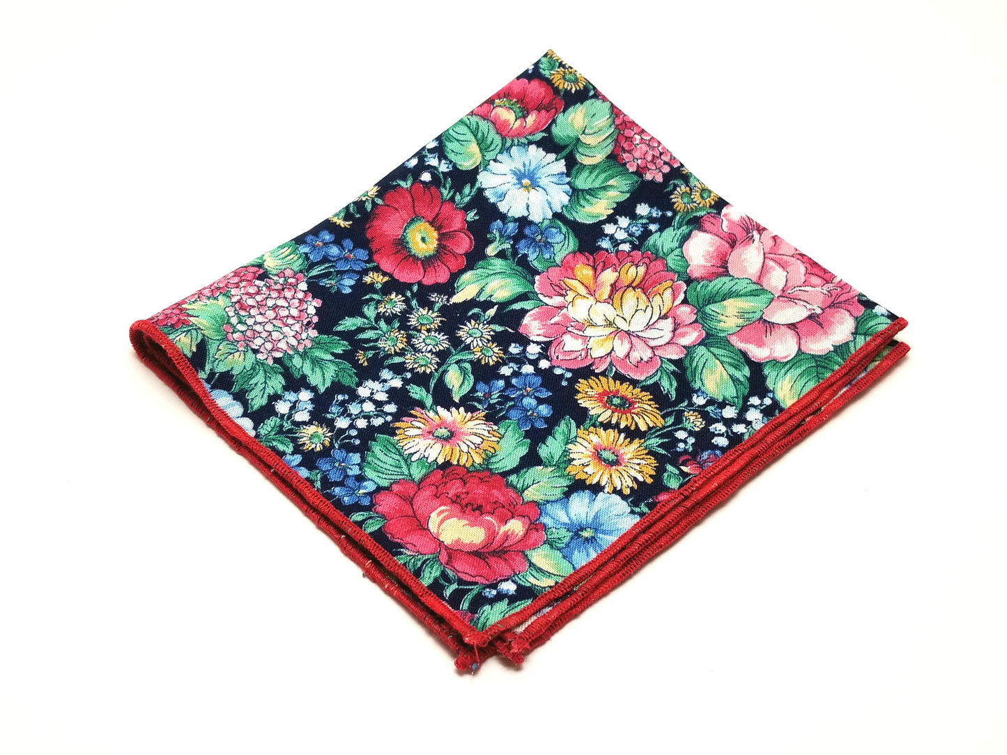 Soso Floral Rolled Edge Pocket Square