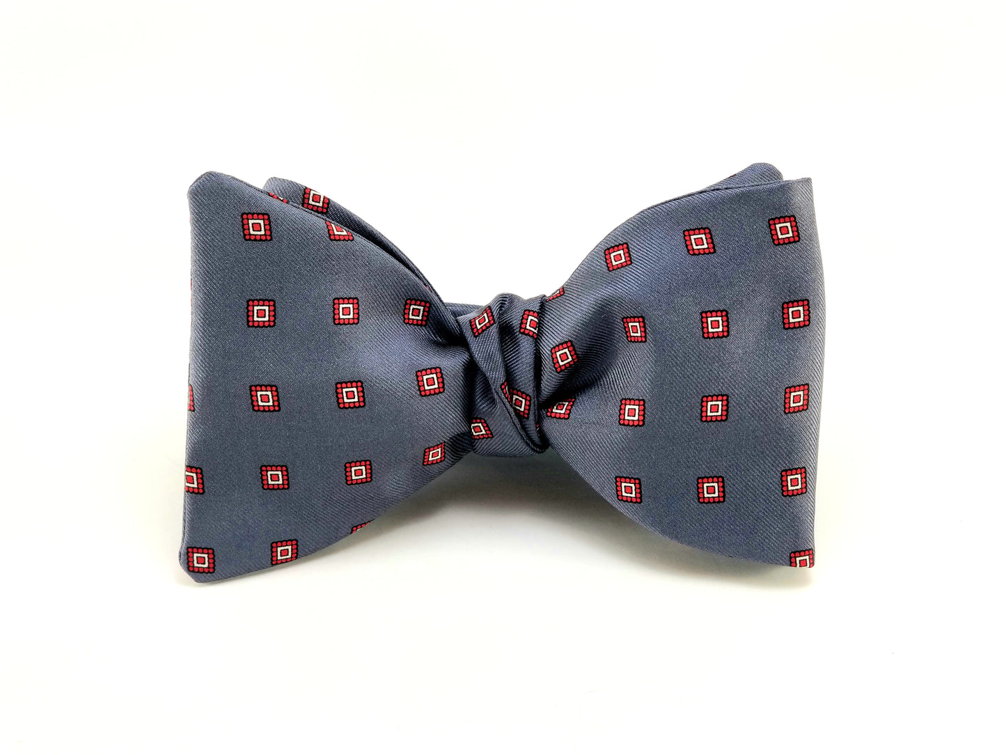 Girxelle Gray & Red Bow Tie