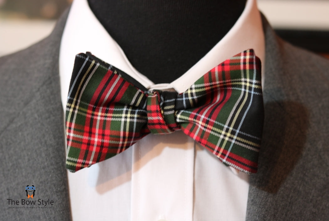 Wenstin Tartan Butterfly Bow Tie