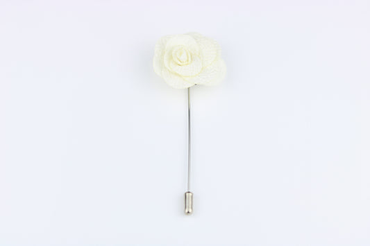 White Flower Lapel Pin