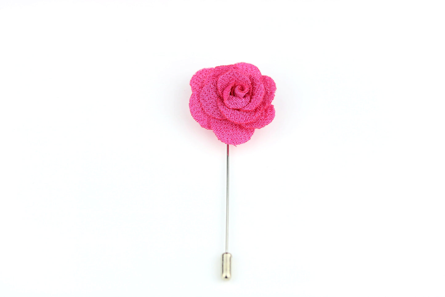 Rich Pink Flower Lapel Pin