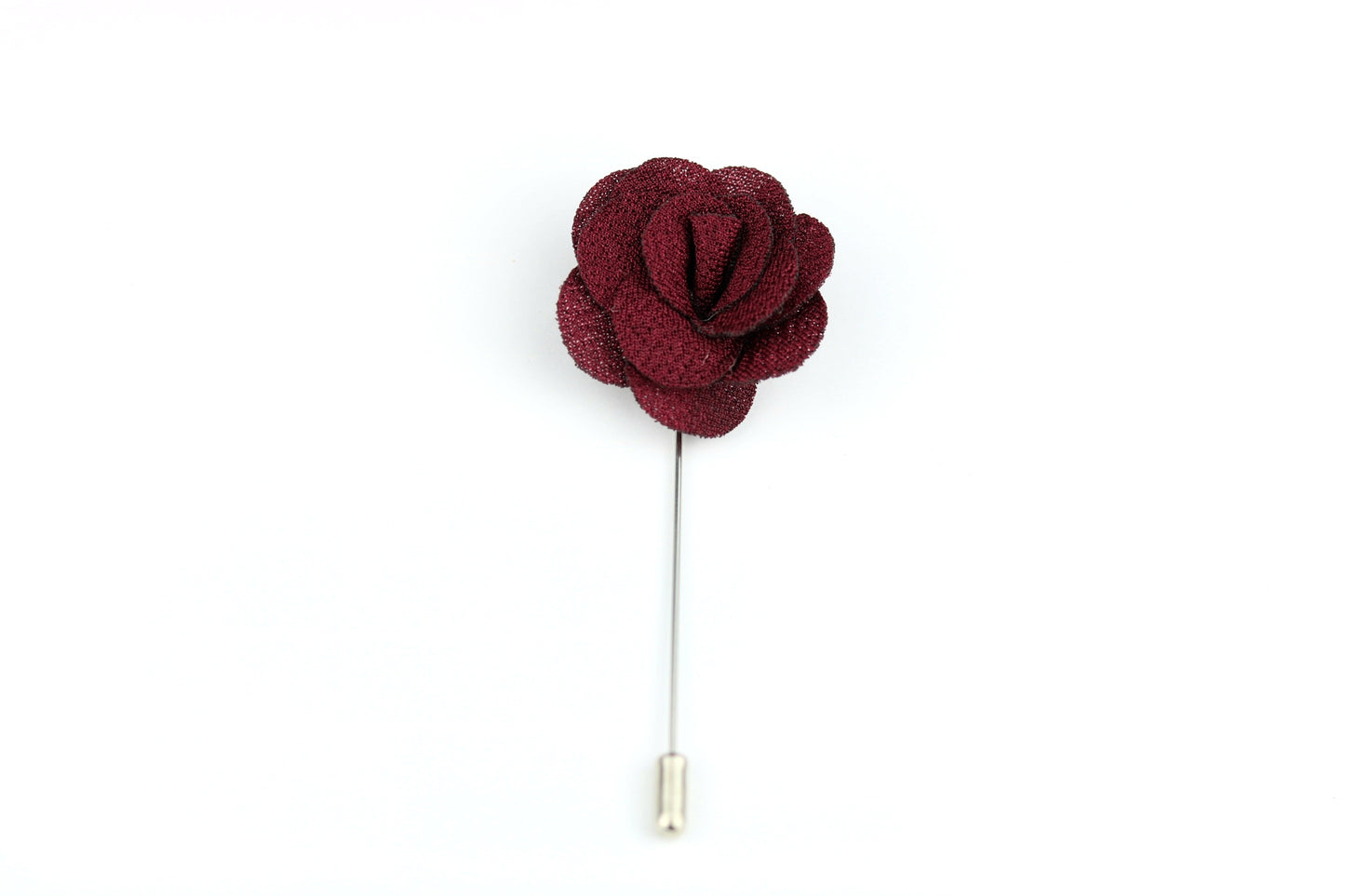 Burgundy Flower Lapel Pin