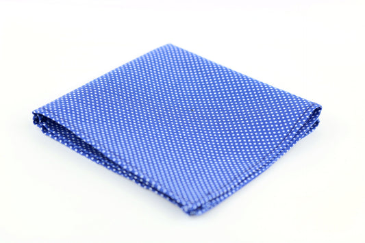Blue and White Polka Dots Pocket Square