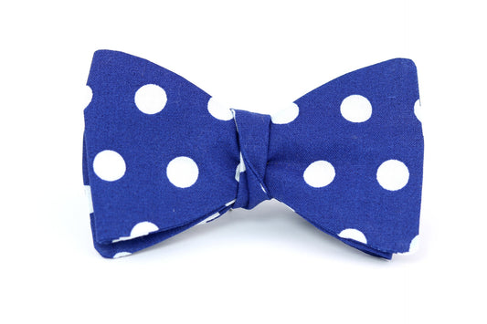 Wilshire Blue & White Polka Dots Bow Tie
