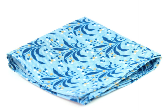 Blue Cali Floral Pocket Square