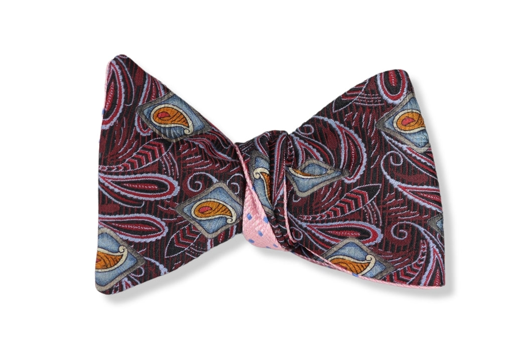 Arminta Reversible Woven Silk Butterfly Bow Tie