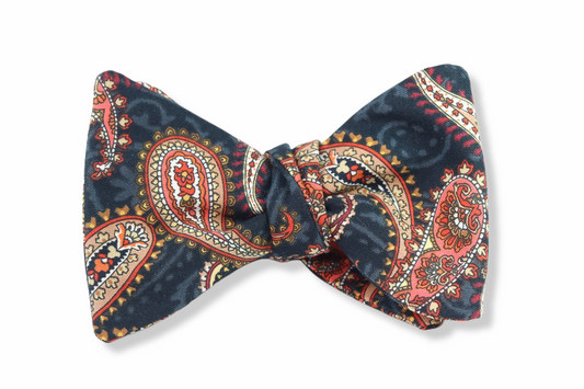 Black Paisley Butterfly Bow Tie