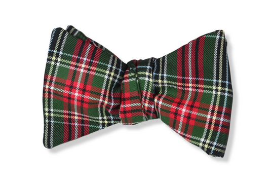 Worthington Black Tartan Butterfly Bow Tie