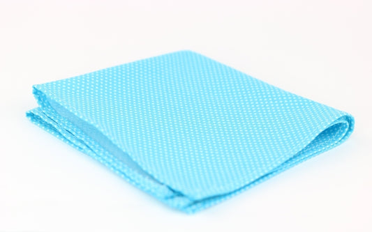 Burbank Teal Polka Dot Pocket Square