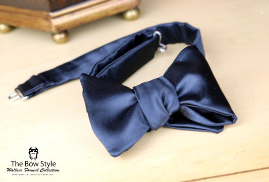 The Paxton Black Pre-tied Formal Bow Tie